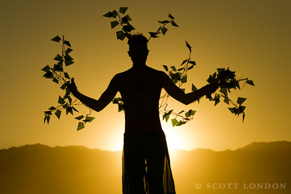 The Green Man on Stilts