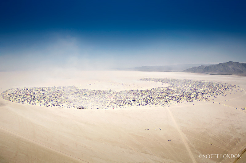 Burning Man 2012 - Aerial of Black Rock City