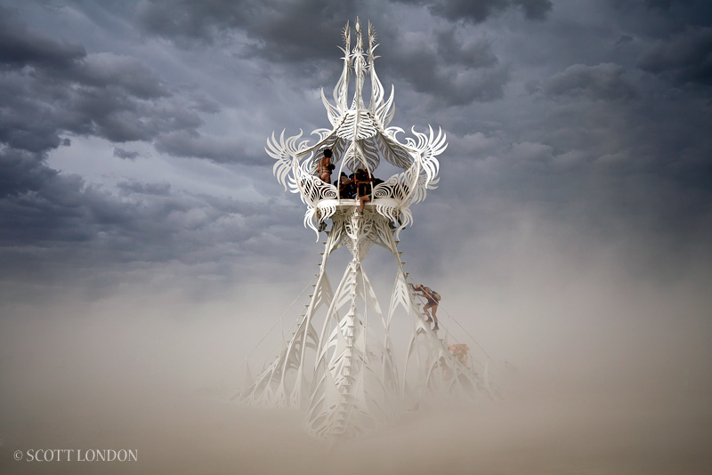 White sculpture you can climb up on