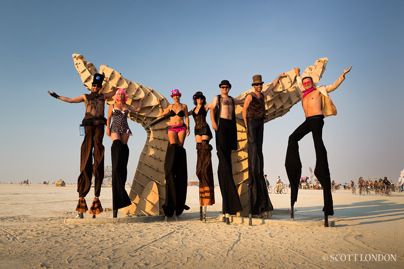 Stiltwalkers at Burning Man 2013 (Photo by Scott London)