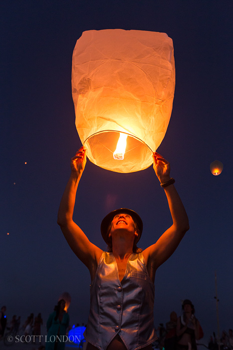 Paper lanterns at Burning Man 2013 (Photo by Scott London)