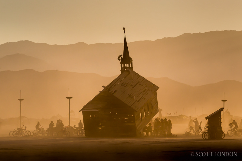 Dusty afternoon at Church Trap at Burning Man 2013 (Photo by Scott London)