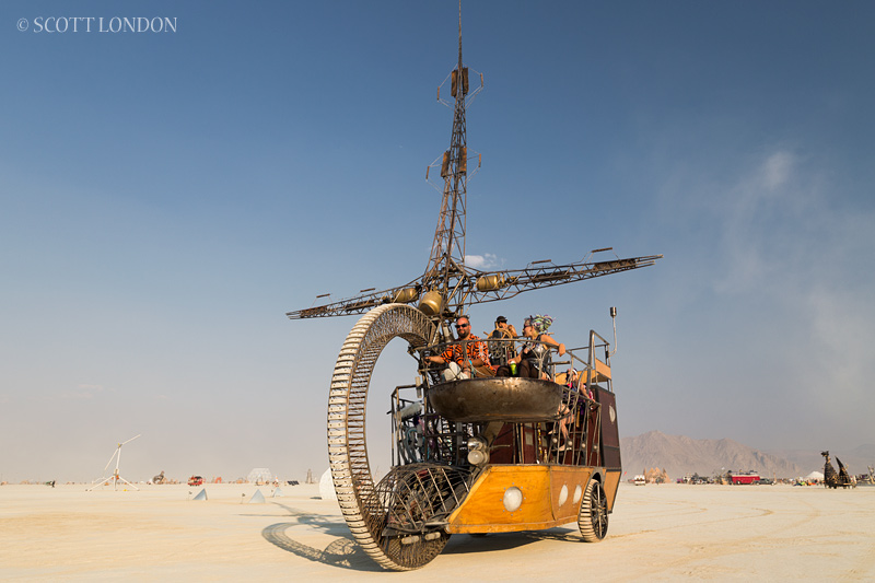 C.S. Tere, the Lost Ship, an art car at Burning Man 2013 (Photo by Scott London)