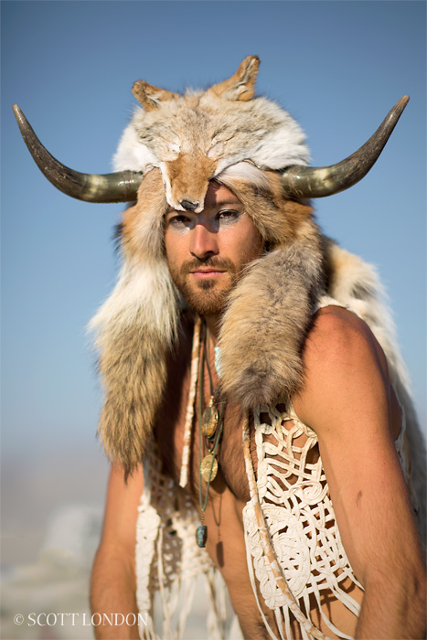 Nathan Skyhorse at Burning Man 2013 (Photo by Scott London)