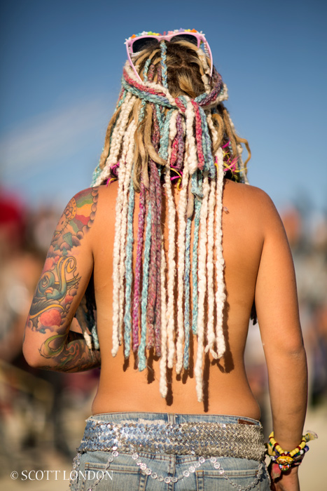 Burner dreads at Burning Man 2013 (Photo by Scott London)
