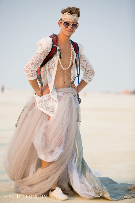 Playafied bridal attire at Burning Man 2013 (Photo by Scott London)