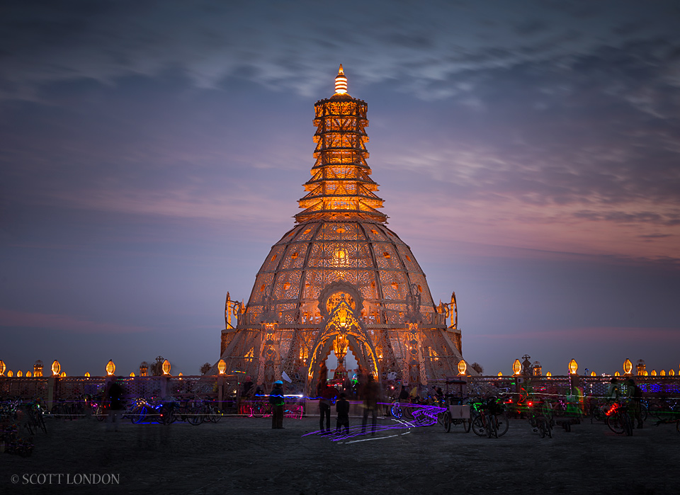 The Temple of Grace at Daybreak at Burning Man 2014 (Photo by Scott London)