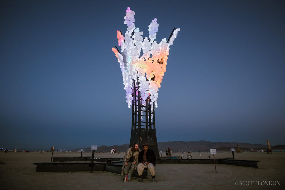 Squared, an installation by Charles Gadeken at Burning Man 2014 (Photo by Scott London)