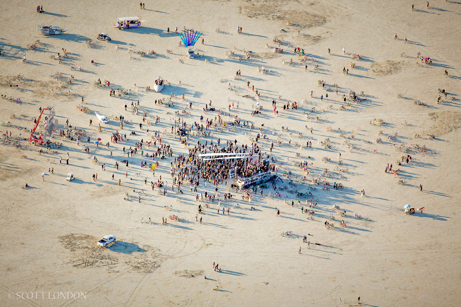Aerial view of Robot Heart at Burning Man 2015. (Photo by Scott London)