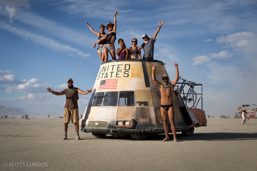Apollo XIII, an art car, at Burning Man 2015. (Photo by Scott London)