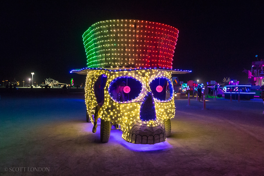 Numbskull, an art car at Burning Man 2015. (Photo by Scott London)