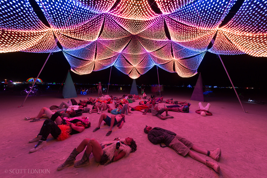 Firmament, an installation by artist Christopher Schardt at Burning Man 2015. (Photo by Scott London)