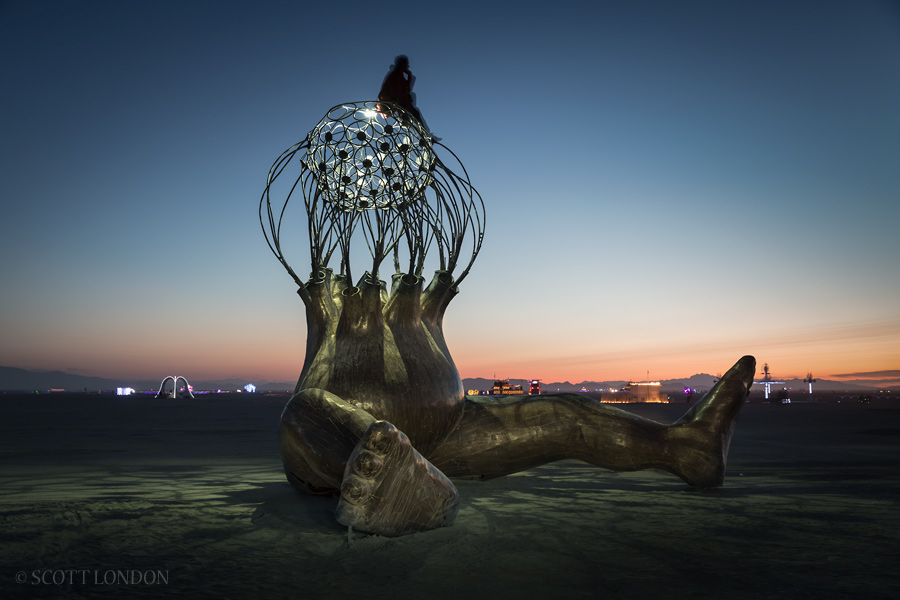 Brainchild, an installation by Michael Christian, at Burning Man 2015. (Photo by Scott London)