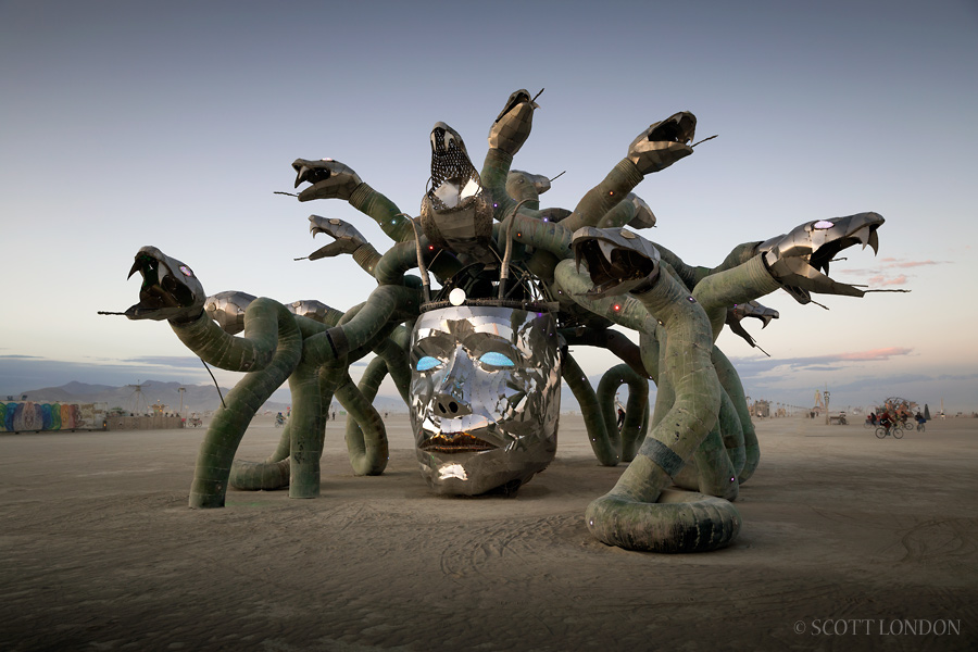 Medusa Madness, an installation by artist Kevin Clark at Burning Man 2015. (Photo by Scott London)