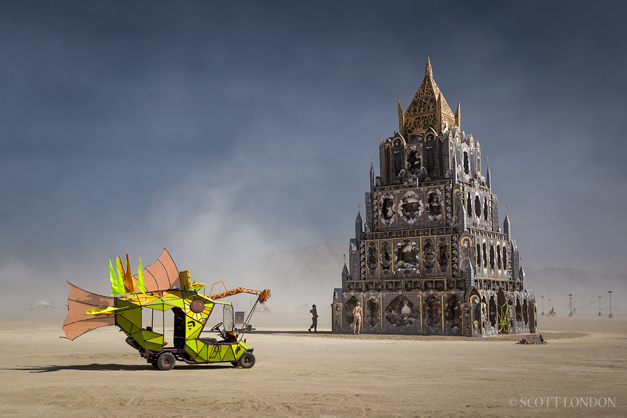 Totem of Confessions, an installation by artist Michael Garlington, at Burning Man 2015. (Photo by Scott London)