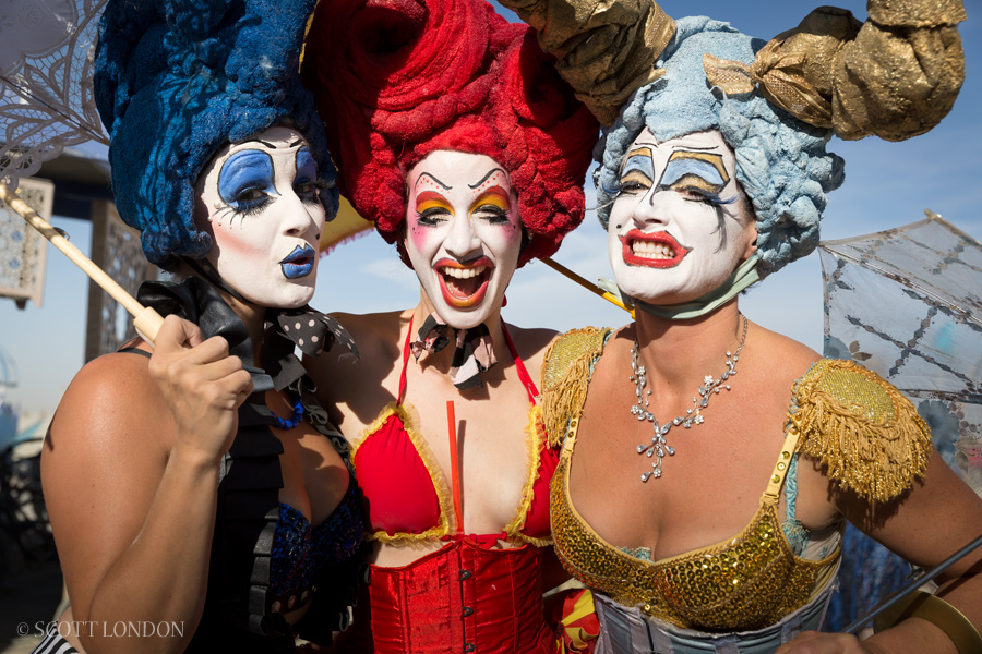 Collaborator Clowns at Burning Man 2015. (Photo by Scott London)
