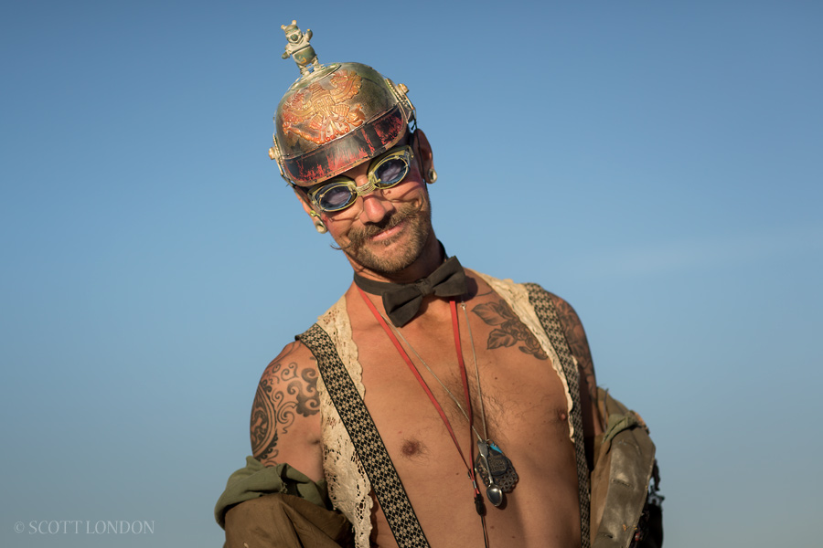 Cloud Boy, a Burner from Australia, at Burning Man 2015. (Photo by Scott London)