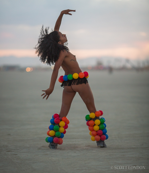 A Dancer at Burning Man 2016