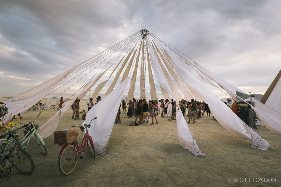 A Theme Camp on the Esplanade at Burning Man 2016. (Photo by Scott London)