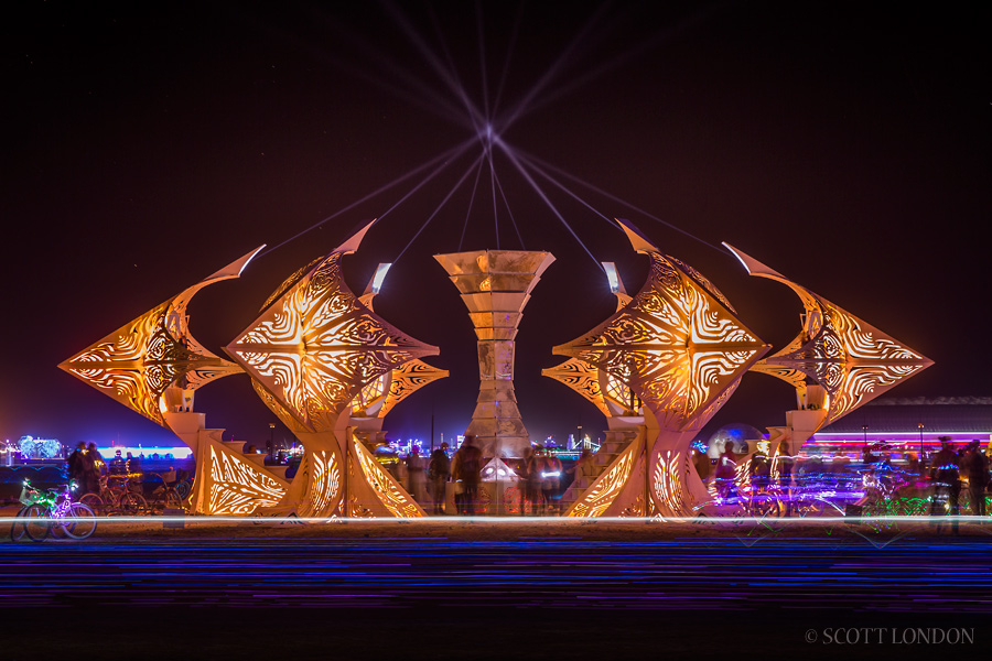 Helios, an interactive installation by artist Kate Raudenbush at Burning Man 2016