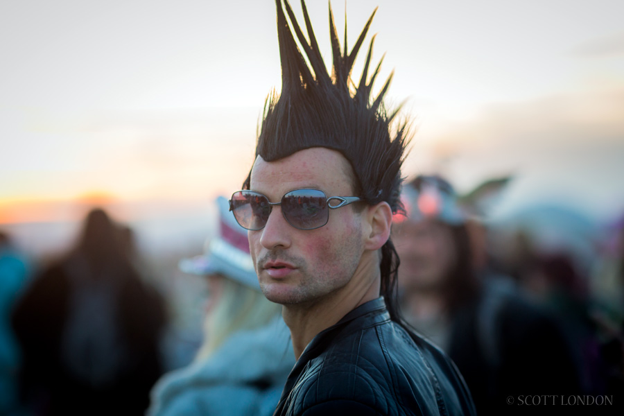 A man in a mohawk at Burning Man 2016. (Photo by Scott London)