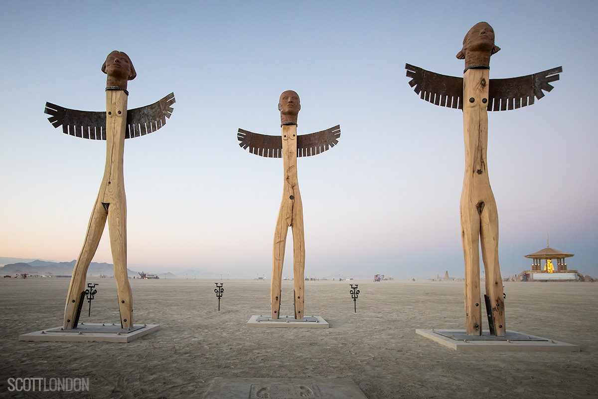 Thunderbirds, an installation by James Tyler at Burning Man 2017. (Photo by Scott London)