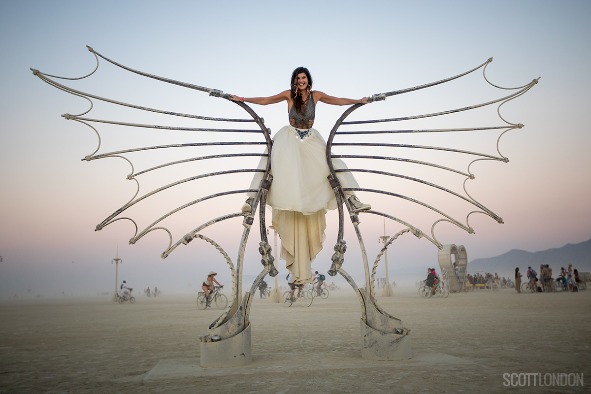 An Angel Gets Wings at Burning Man 2017
