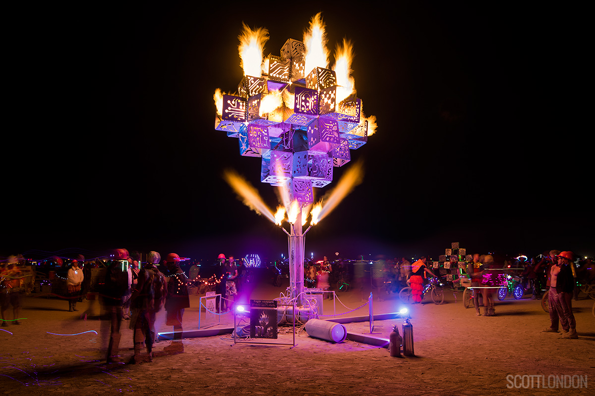 Noetica, an installation by the Flaming Lotus Girls at Burning Man 2017. (Photo by Scott London)