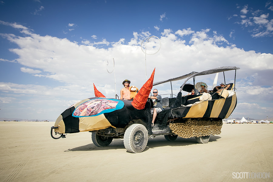 Beethen, an art car created by Camp Heathen at Burning Man 2017. (Photo by Scott London)