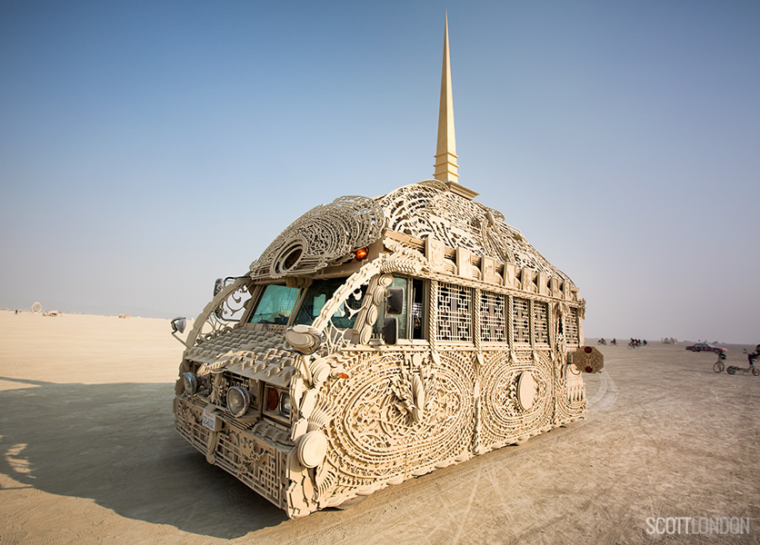 An art car by David Best at Burning Man 2017. (Photo by Scott London)