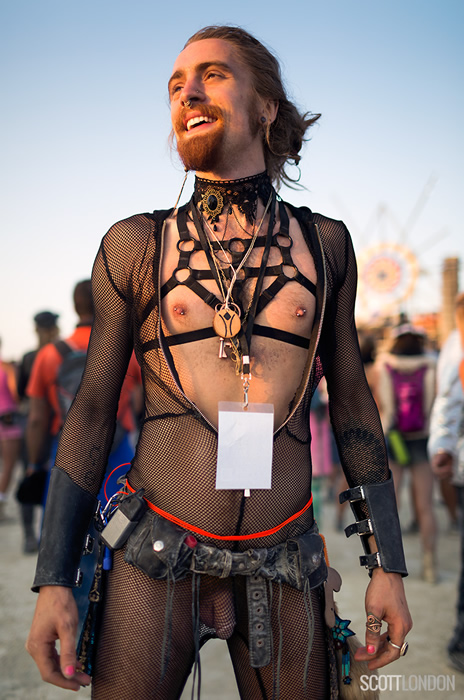 A Dancer at the Mayan Warrior at Burning Man 2017. (Photo by Scott London)