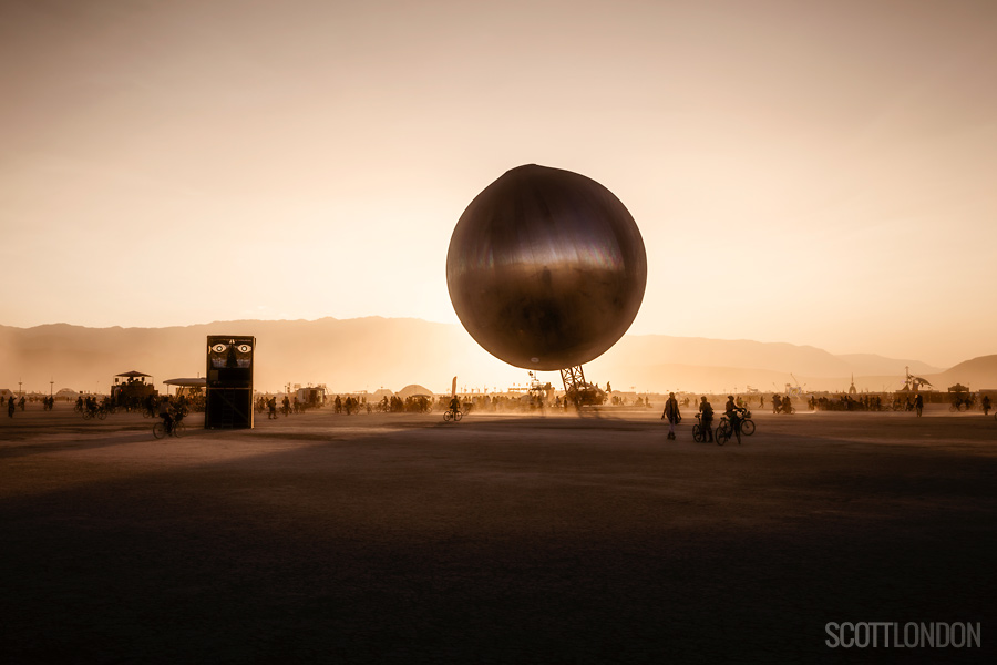 The Orb, an installation by Bjarke Ingels, Jakob Lange and crew at Burning Man 2018