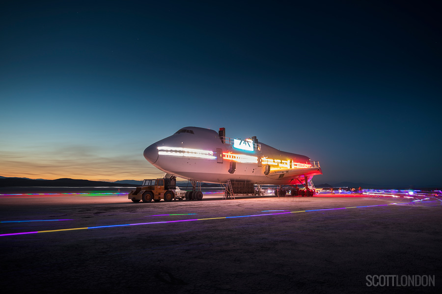 The 747 Project by Big Imagination at Burning Man 2018. (Photo by Scott London)