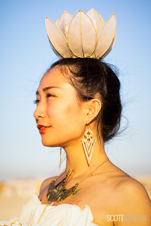 A Lantern Girl at Burning Man 2018. (Photo by Scott London)