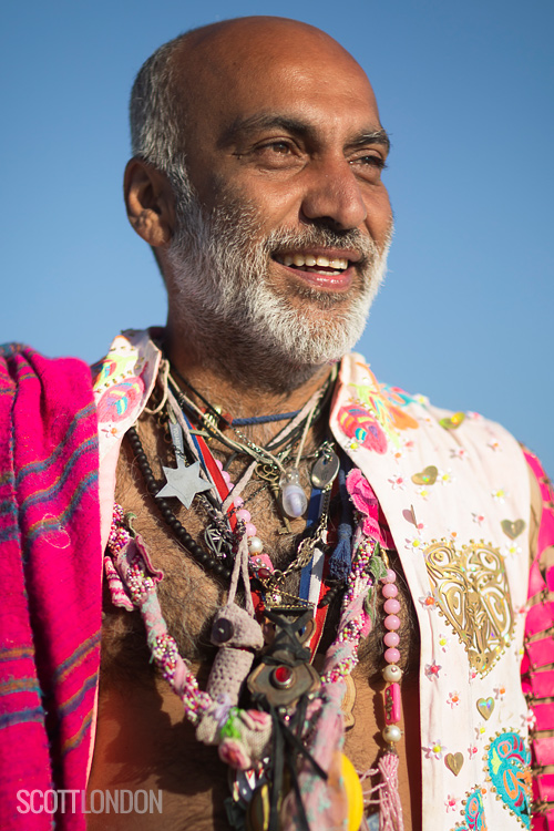 Indian fashion designer and Burner extraordinaire Manish Arora at Burning Man 2018. (Photo by Scott London)