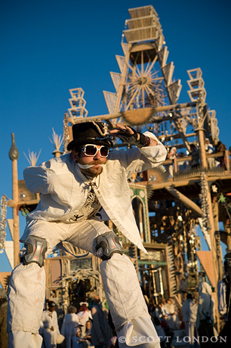 Stiltwalker at the Temple