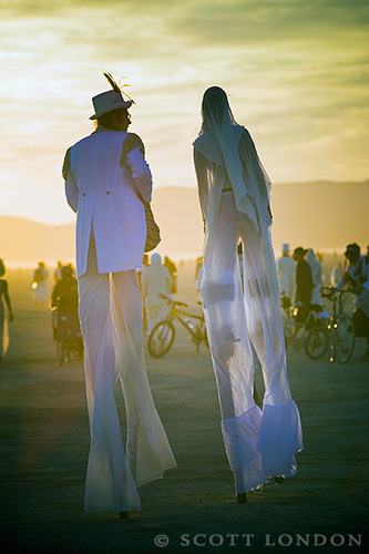Couple on Stilts