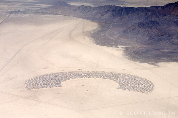 Black Rock City from 15,000 Feet