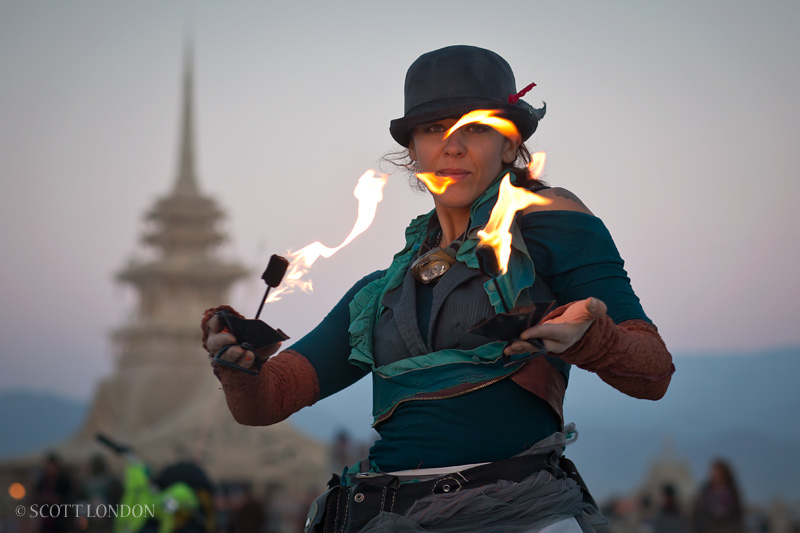 Christina Dancing With Fire