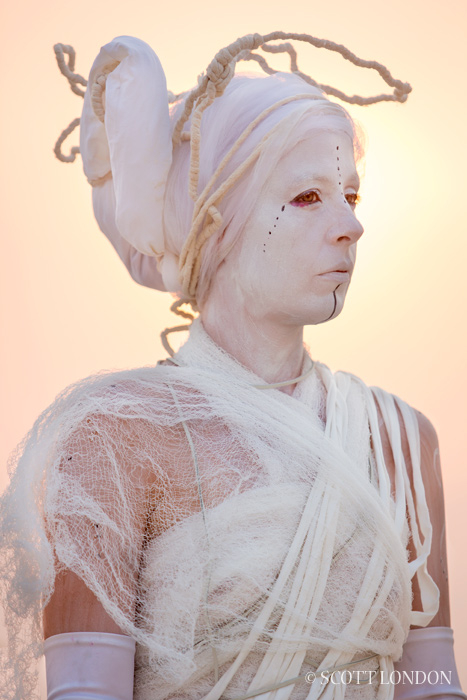 Rachel, a performer with Vessel, at Burning Man 2013 (Photo by Scott London)