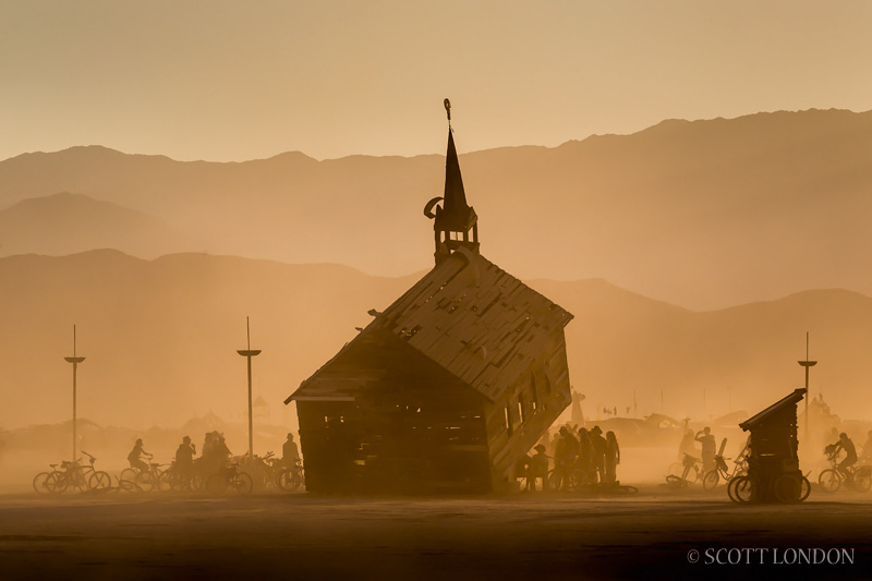 Dusty afternoon at Church Trap at Burning Man 2013 (Photo by Scott London)