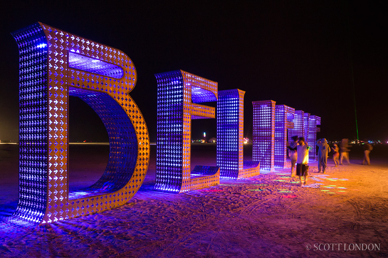 Believe, an installation by Laura Kimpton and crew, at Burning Man 2013 (Photo by Scott London)