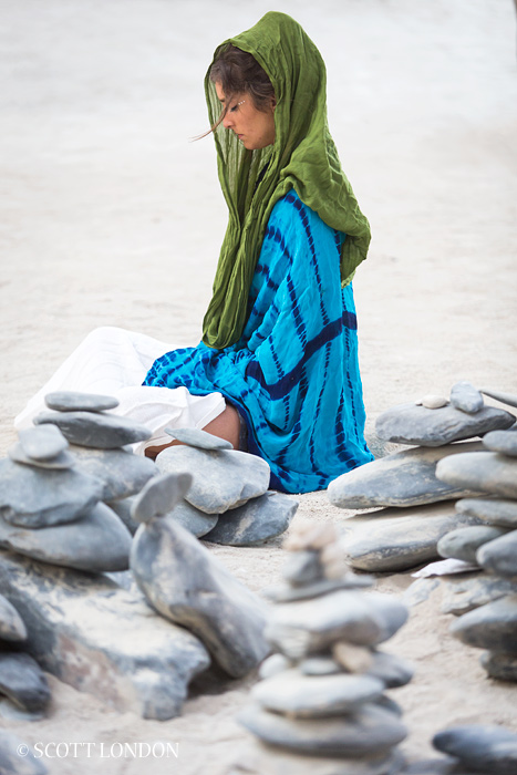 A morning prayer at the temple at Burning Man 2013 (Photo by Scott London)