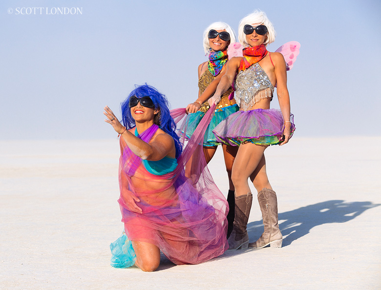Nesta and her two sidekicks at Burning Man 2013 (Photo by Scott London)