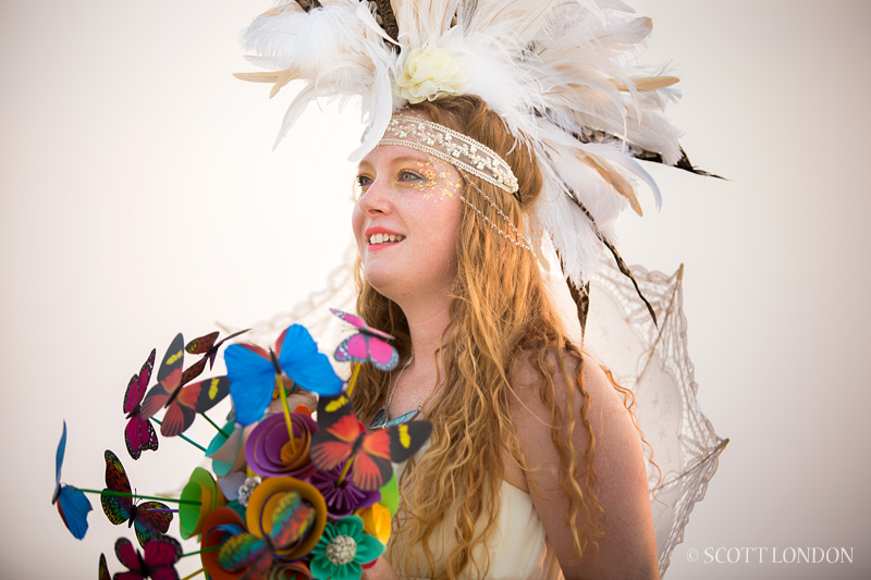 Jessica gets married at Burning Man 2013 (Photo by Scott London)