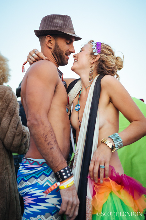 Couple Dancing at Robot Heart at Burning Man 2014 (Photo by Scott London)