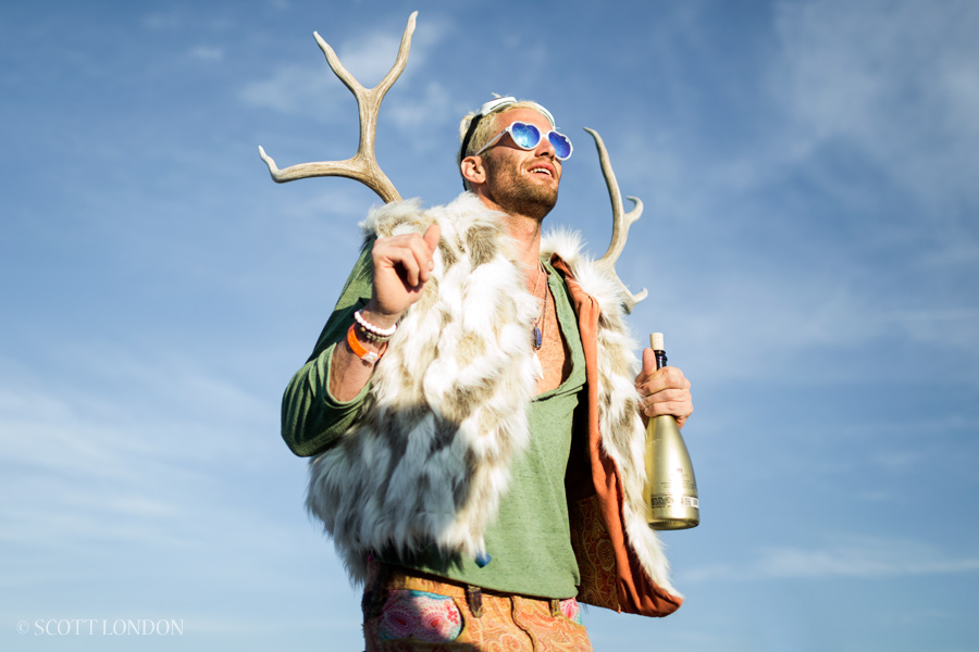 J.J. partying till sunrise at Robot Heart at Burning Man 2015. (Photo by Scott London)