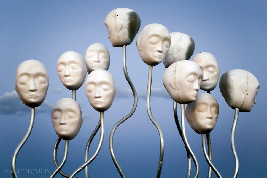 The Lumiphonic Creature Choir, an interactive installation, at Burning Man 2015. (Photo by Scott London)