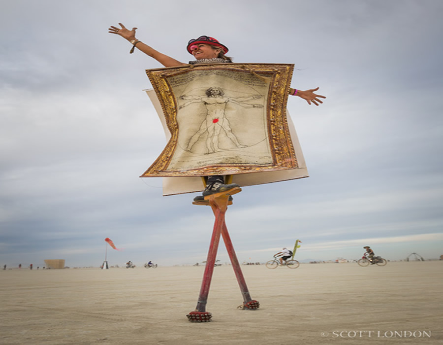 Jesster as Ventruvian Man (Photo by Scott London)