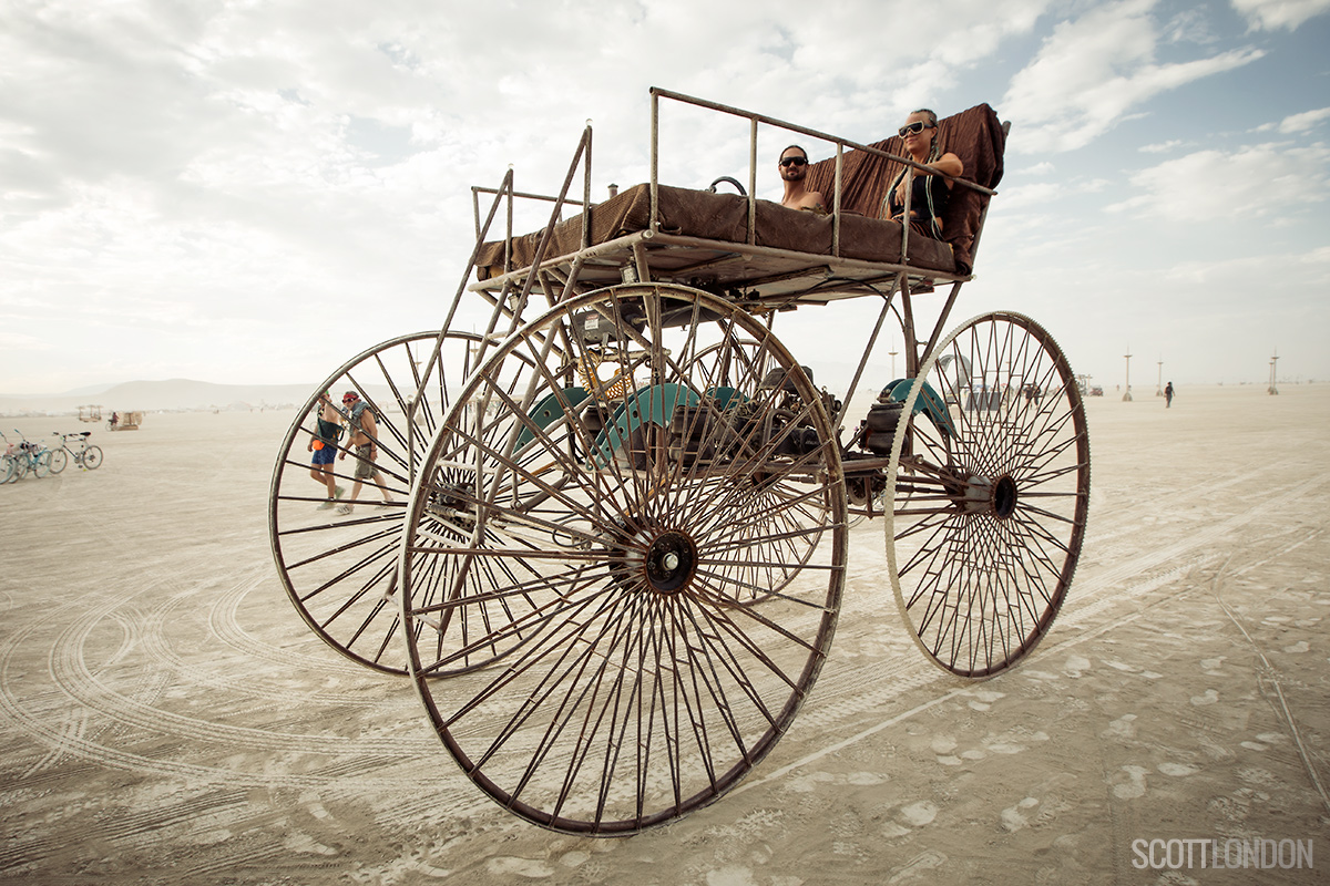 Quadruple, an art car by Spencer Buzza at Burning Man 2017. (Photo by Scott London)